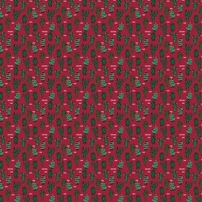 MINI MICRO - christmas cactus // cute christmas xmas fabrics best christmas red and green fabrics