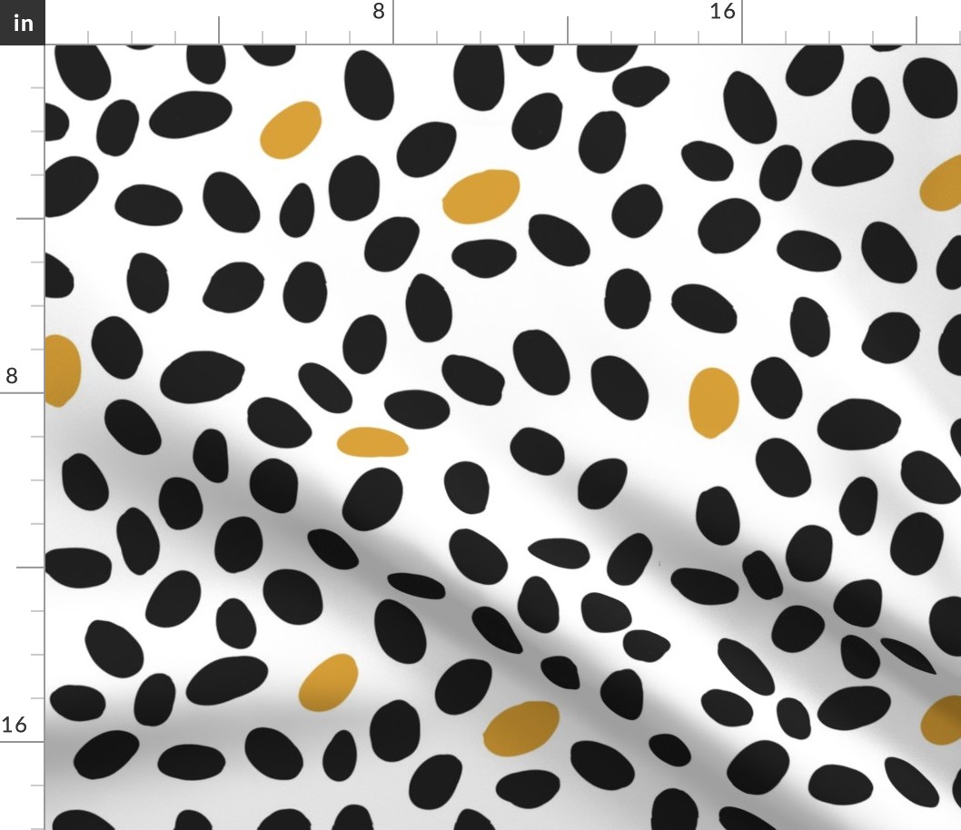 black and mustard spots