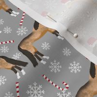 buckskin horse christmas fabric - holiday snowflake, candy cane, xmas, design