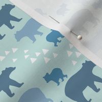 Bears in the mist, dark mint