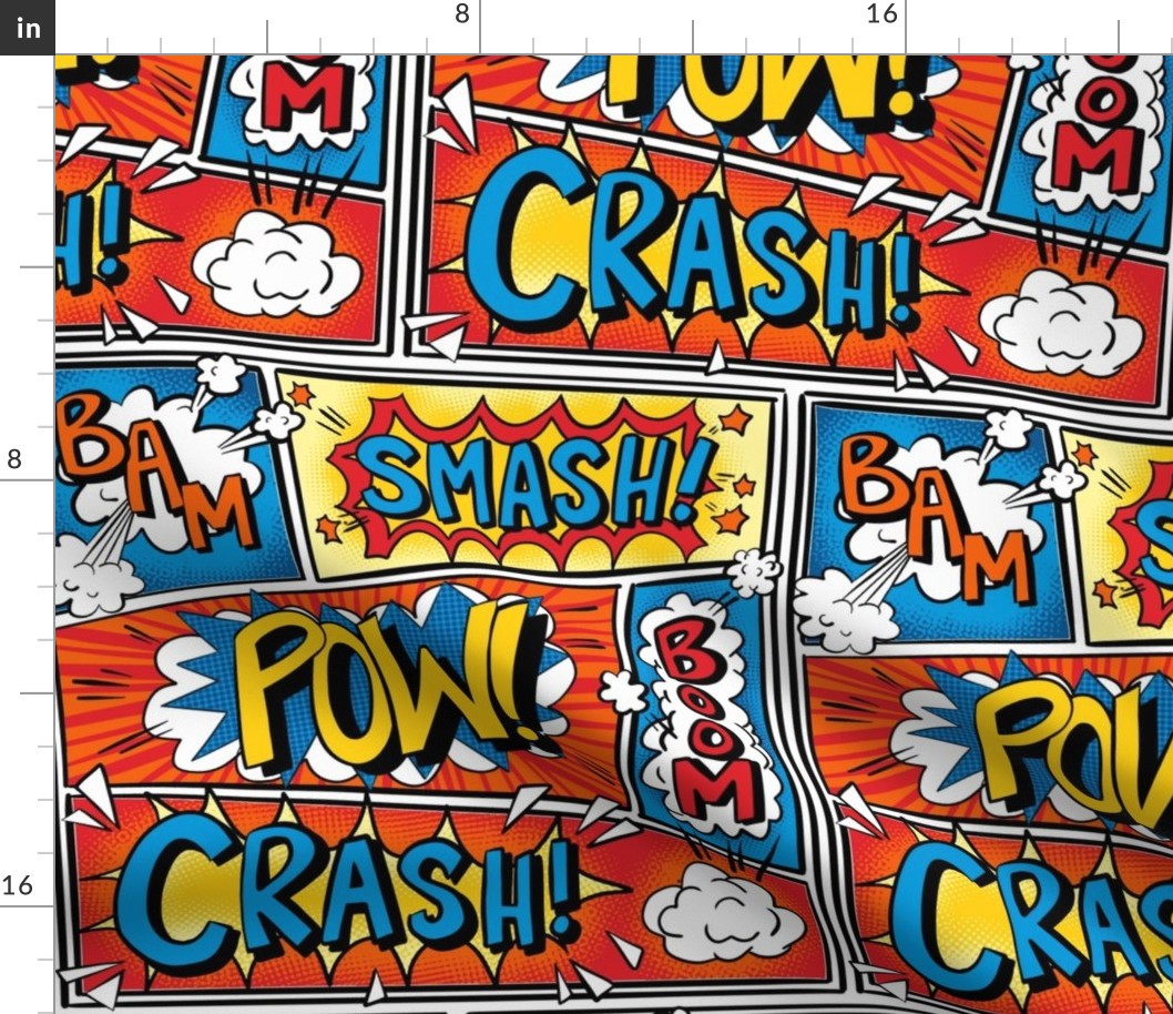 comic book action words!  Large scale 