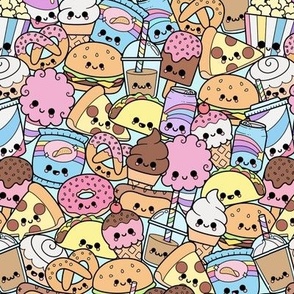 Kawaii Food Fabric, Wallpaper and Home Decor | Spoonflower