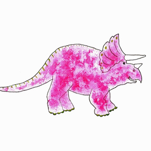 Triceratops Pink  for Cut and Sew