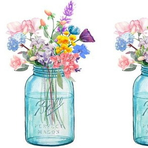 Mason Jar Bouquet Painting 