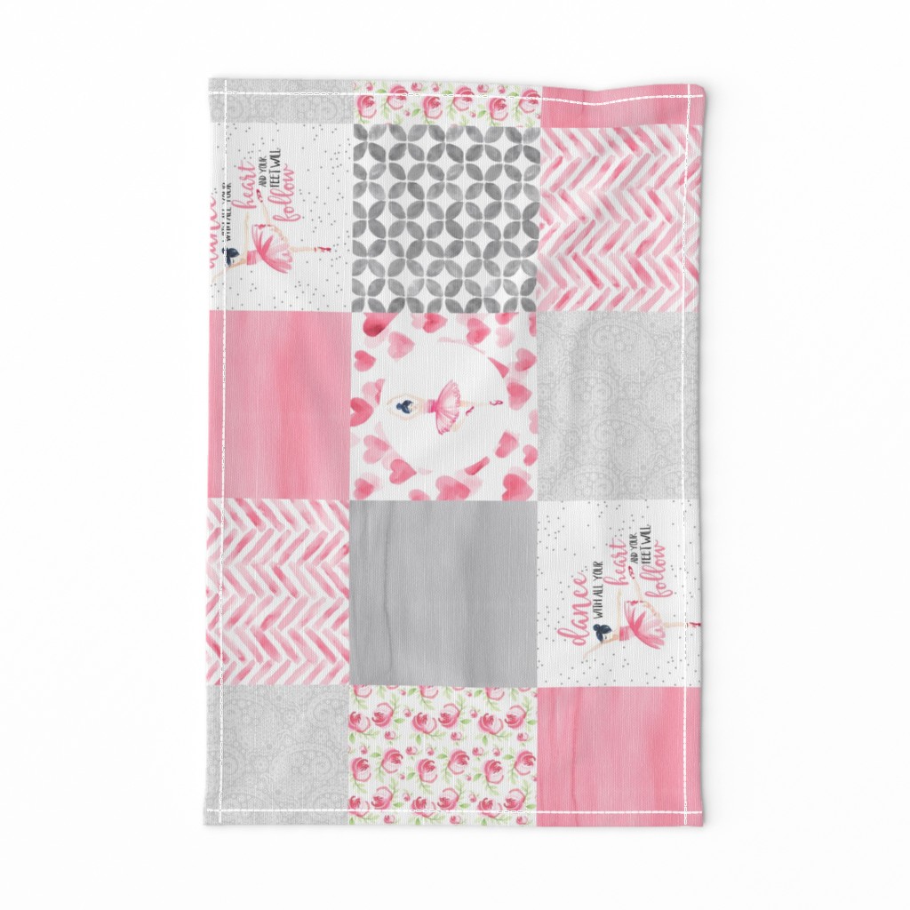 Ballerina - Wholecloth Cheater Quilt - Rotated