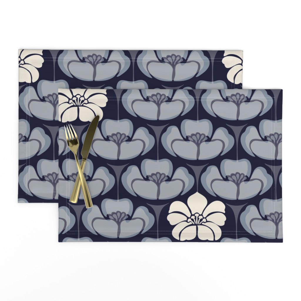 1920s Floral - Indigo