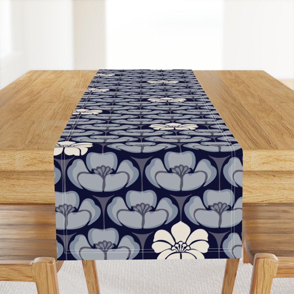 1920s Floral - Indigo