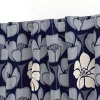 1920s Floral - Indigo