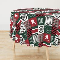 Hockey//Keep your stick on the ice//Minnesota - Wholecloth Cheater Quilt