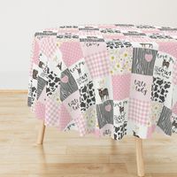 Black Cow//Little Lady//Love you till the cows come home - wholecloth Cheater quilt