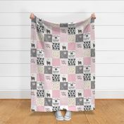 Black Cow//Little Lady//Love you till the cows come home - wholecloth Cheater quilt