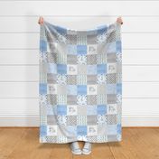 Ballerinas//Bluebell - Wholecloth Cheater Quilt 