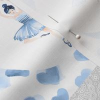 Ballerinas//Bluebell - Wholecloth Cheater Quilt 