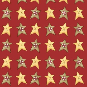 Christmas star red fabric