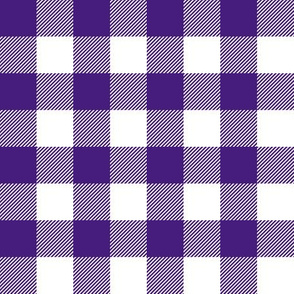 purple and white plaid