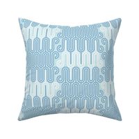 Pastel blue round line geometrics