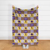Little Man - Football Wholecloth - Purple and Gold