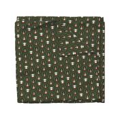 christmas boxer dog fabric - dog, dogs, wreath, noel, yule, red and green, holiday christmas fabric