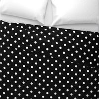 White Polka Dots on Black