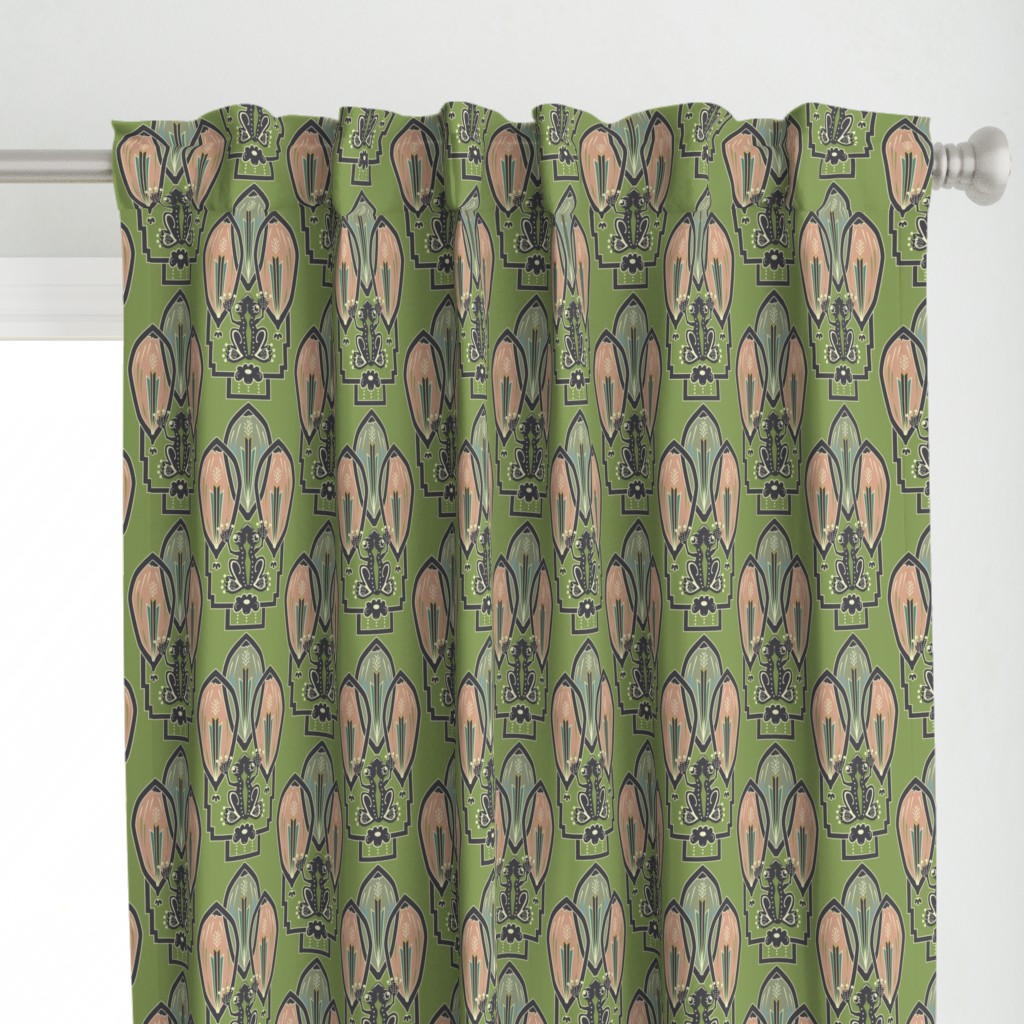 Art Frog Deco Pattern