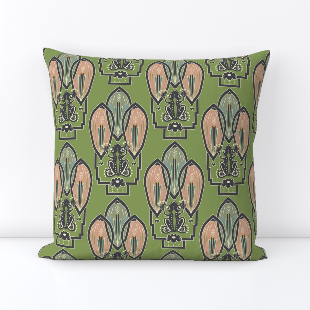 Art Frog Deco Pattern