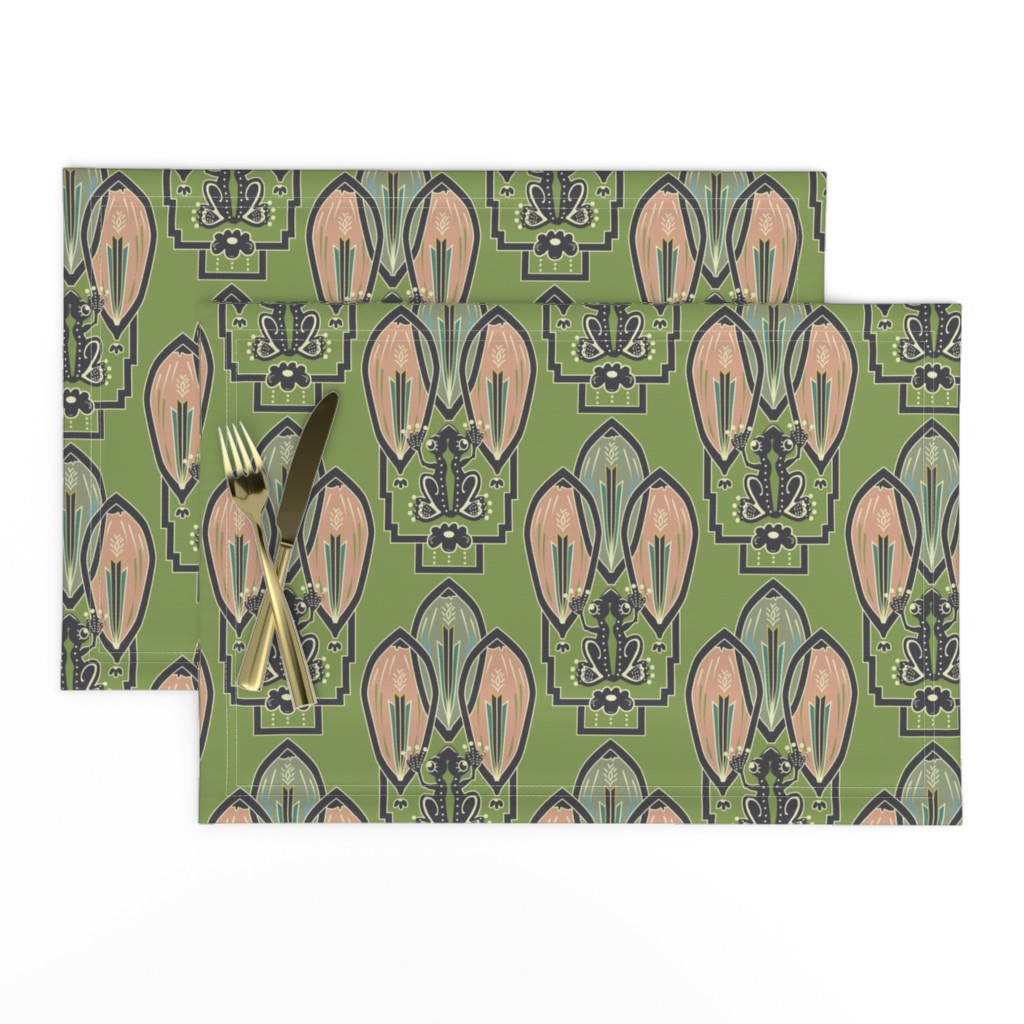 Art Frog Deco Pattern