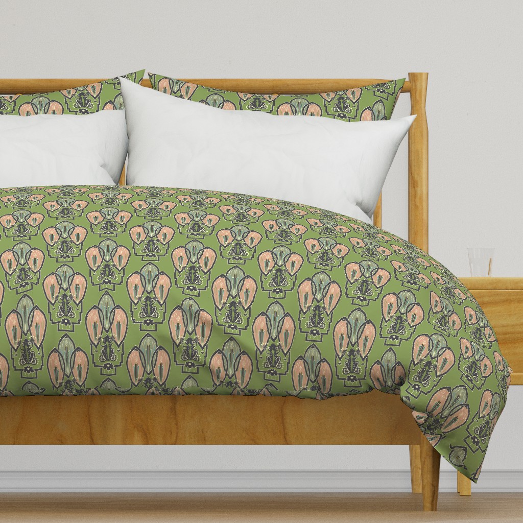 Art Frog Deco Pattern