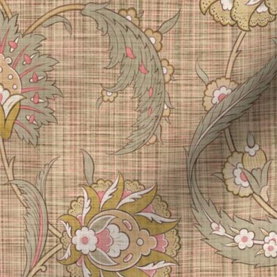 The Arabesque Faience ~ Persephone Faux Linen Luxe  