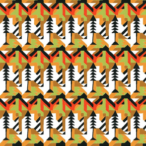 Abstract Art Deco Tree motif 