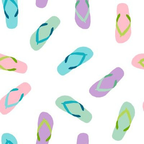 summer flip flops - summer, shoes, sandals, pastel