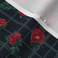 rose plaid-dark-micro