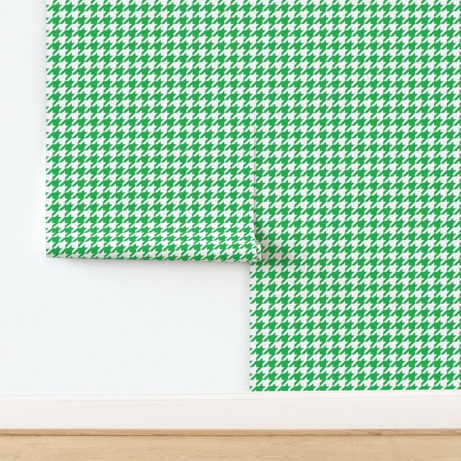 1 inch green houndstooth