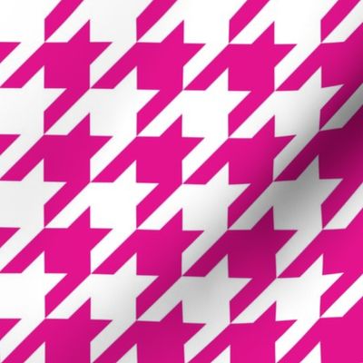 1 Inch Hot Pink Houndstooth