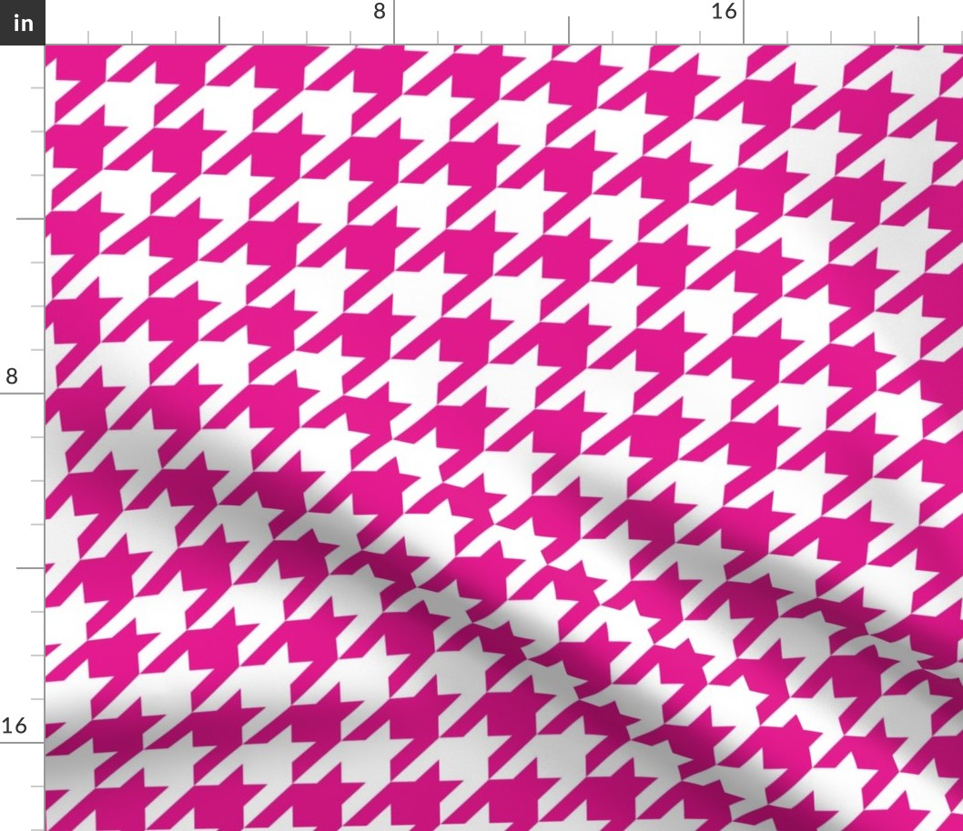 1 Inch Hot Pink Houndstooth