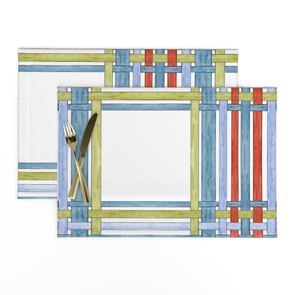 Spa blue plaid picture frame