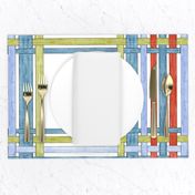 Spa blue plaid picture frame