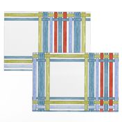 Spa blue plaid picture frame