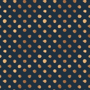 Dot Copper on Indigo