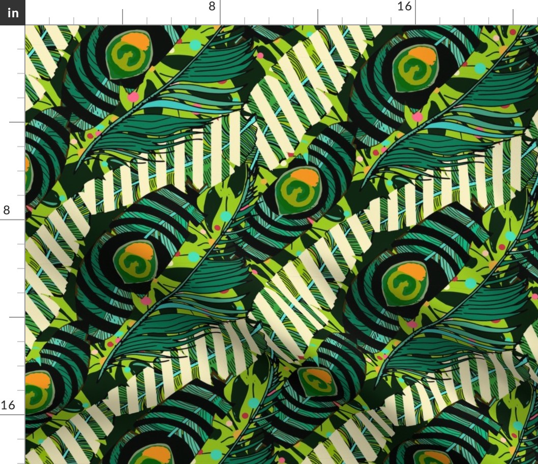 Abstract backround with peacock feathers. 