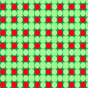 Dotted triangles red_green on green