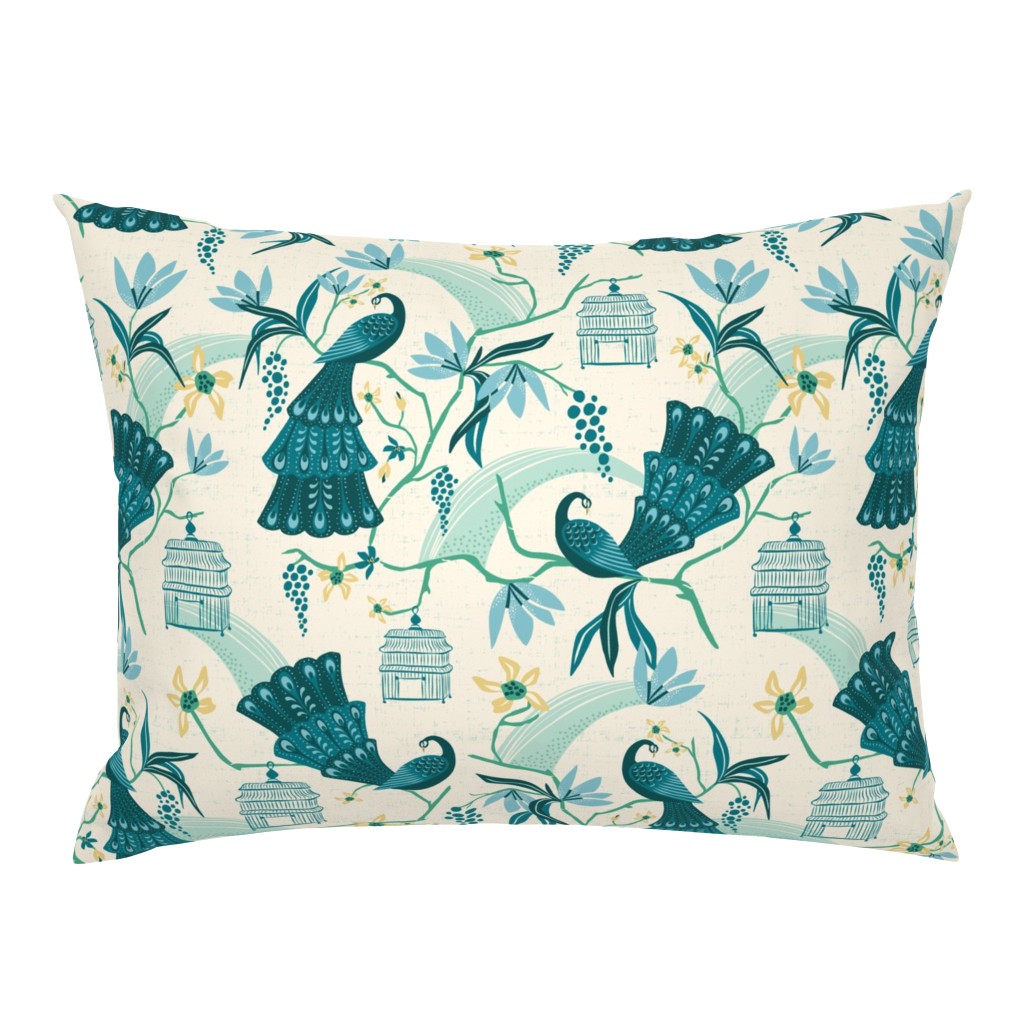 Aviary  - Peacock Chinoiserie Cream