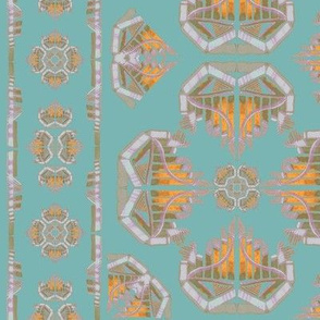 art deco frozen pastel