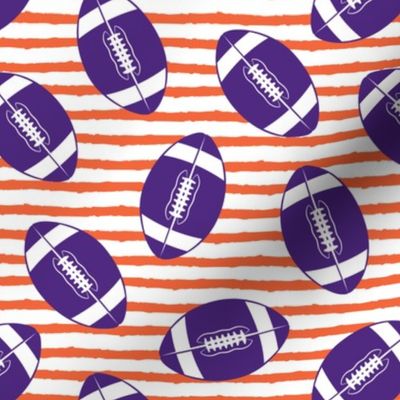 college football (purple and orange)