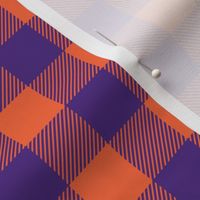 purple and orange plaid