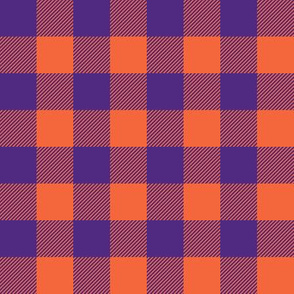 purple and orange plaid