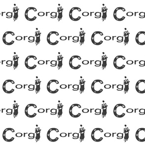 Cardigan Welsh Corgi sploot name block
