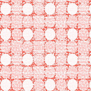 Splattered white on Circles and Squares red copy