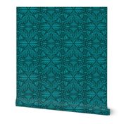 Lenox - Damask Dark Teal Tonal 