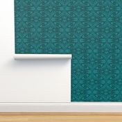 Lenox - Damask Dark Teal Tonal 