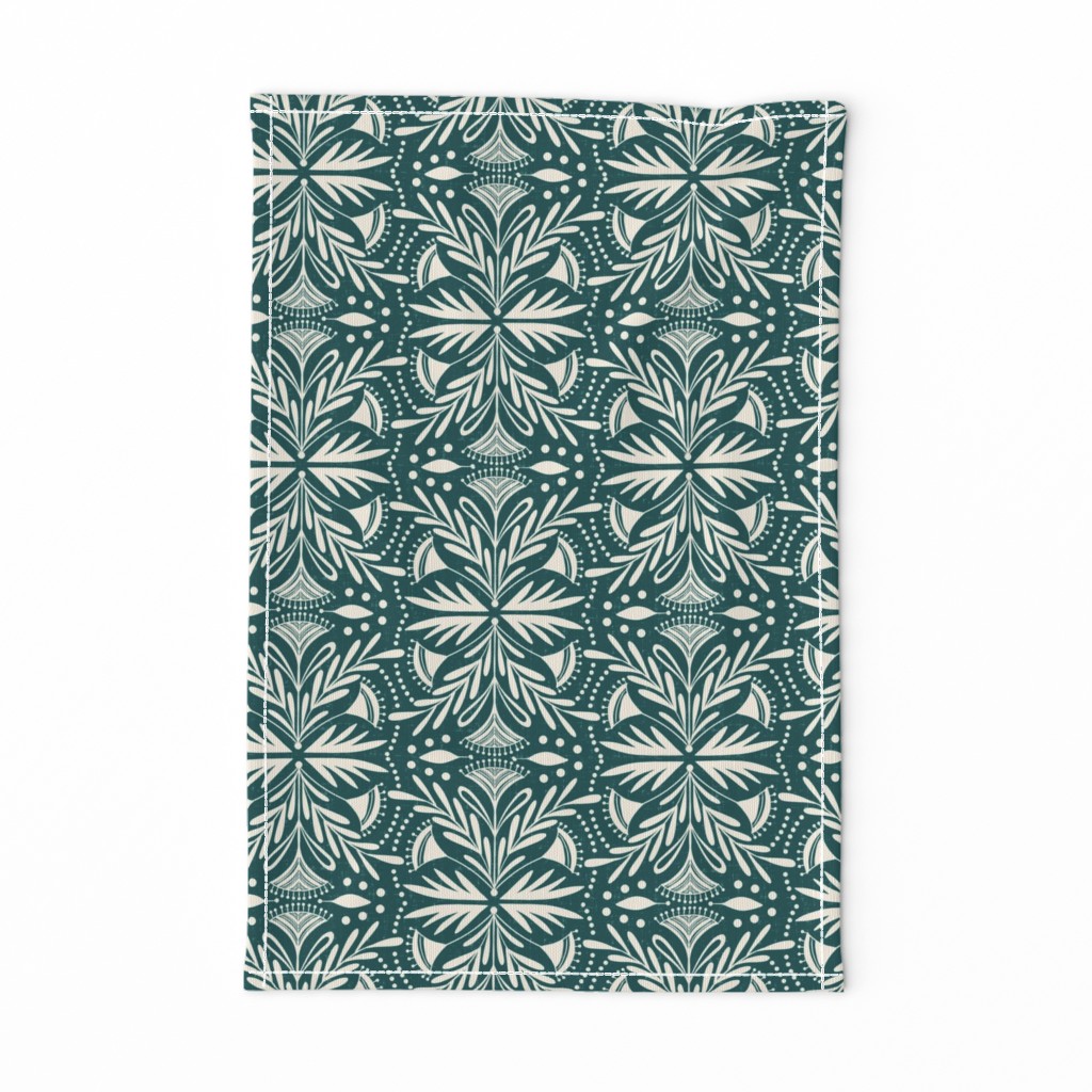 Lenox - Damask Dark Teal